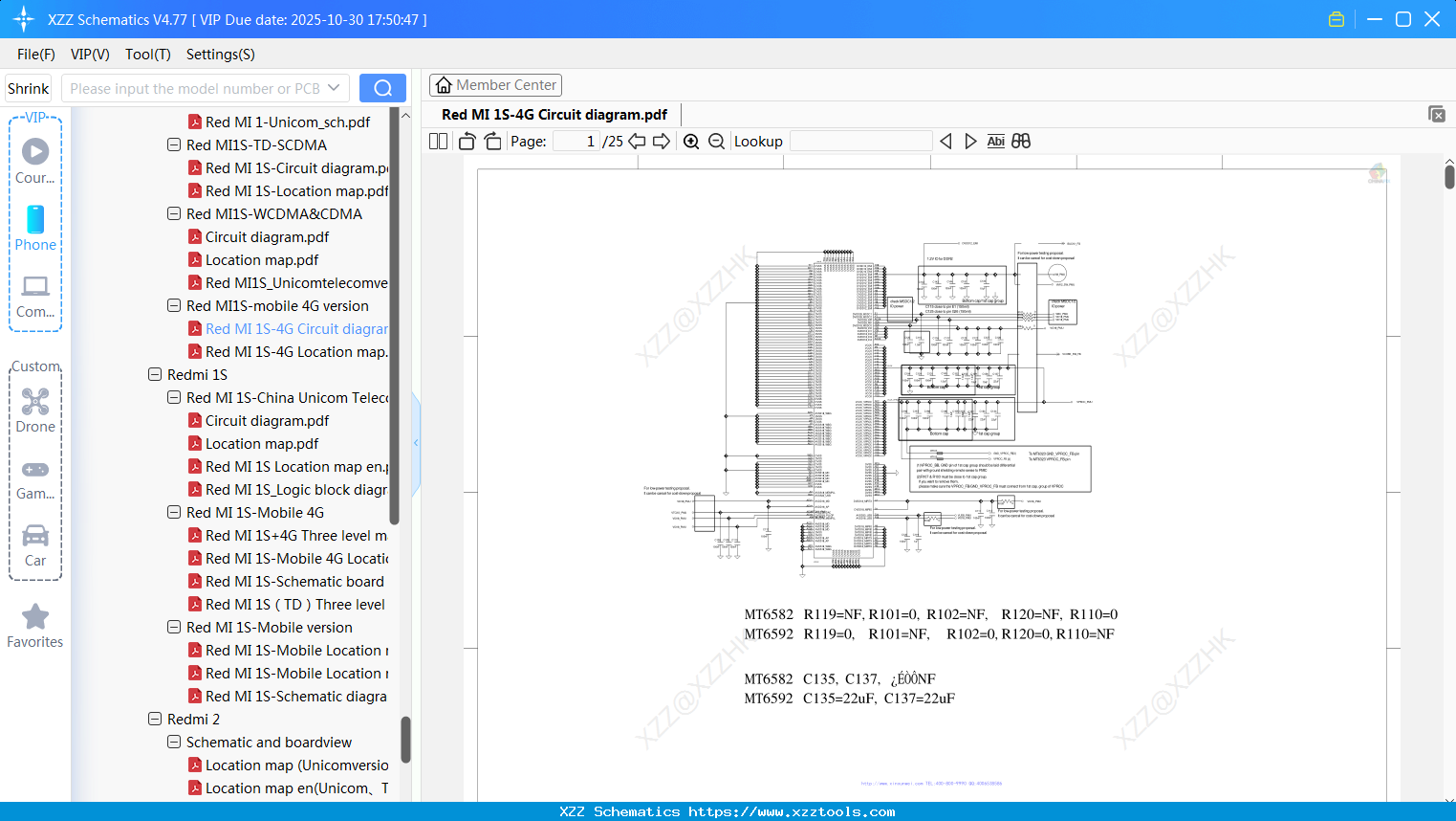 Xiaomi Redmi 1S-4G Circuit Diagram